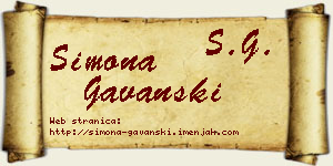 Simona Gavanski vizit kartica